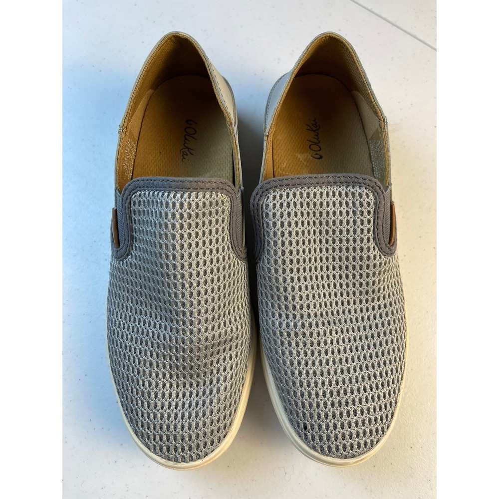 Olukai Womens Size‎ 7.5 M Pehua Steel Blue Sneaker Slip-on Casual Flat Shoes